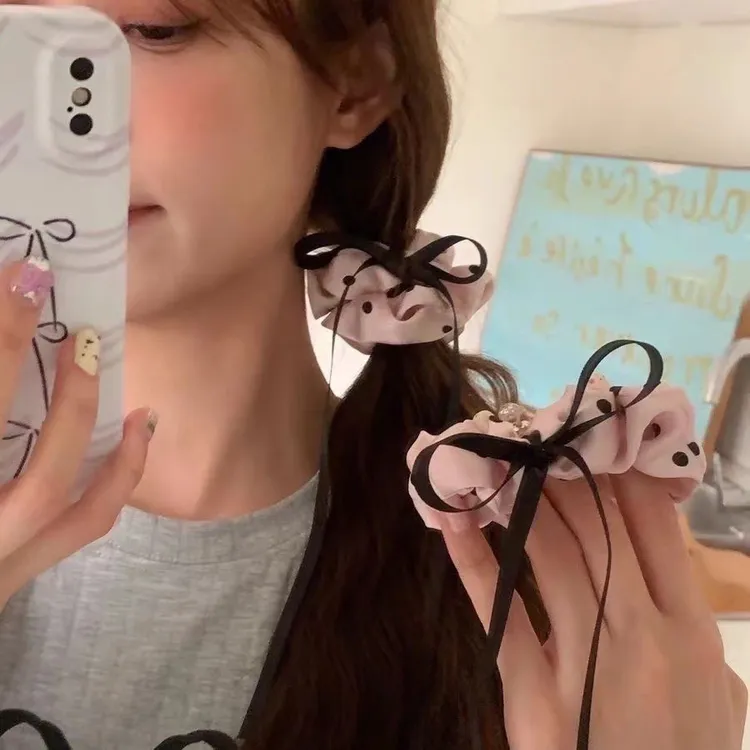 【自选7个】春夏温柔蕾丝头绳网纱超仙发饰发圈春夏简约少女大肠圈