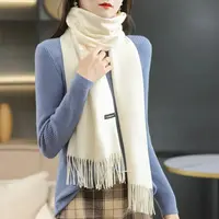 高档羊绒围巾男女款秋冬季披肩两用韩版百搭纯色情侣保暖围脖