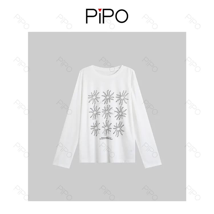 PIPO修身T恤打底休闲圆领简约长袖百搭DD53T669
