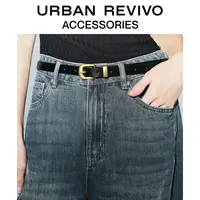 URBAN REVIVO2025秋季新款女士气质金属扣皮带UAWA50148