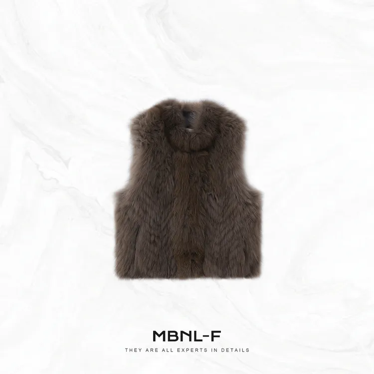 MBNL-F”S.G. 100%狐狸毛” 手工编织层次感马甲 秦磊XM-XMJ6589
