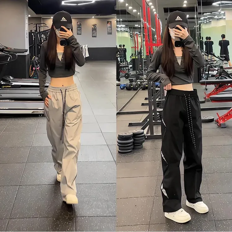 软壳防水冲锋裤男款春季美式拉链伞兵工装裤潮牌户外登山休闲裤子