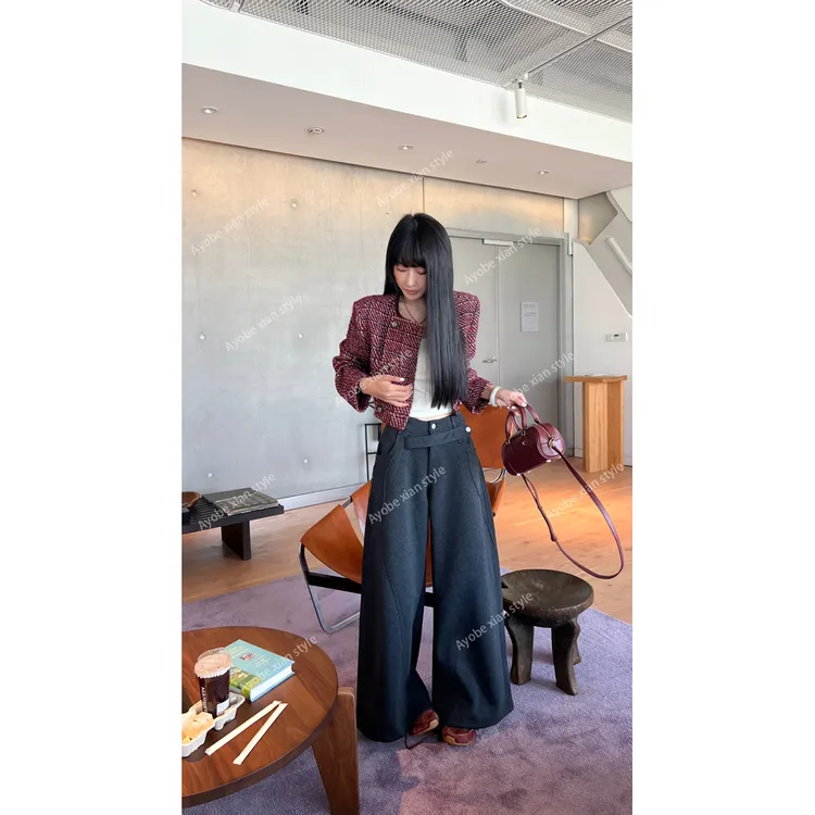 【AYOBE】小贤  小众名媛千金精致感格纹小香气质外套