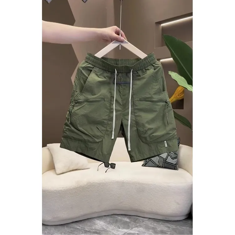 韩版男士新款时尚百搭潮牌休闲工装裤速干宽松直筒五分薄款短裤