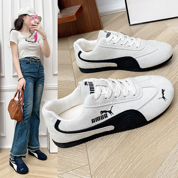 复古德训鞋女2025秋新款百搭休闲运动板鞋潮小众学生单鞋阿甘鞋子