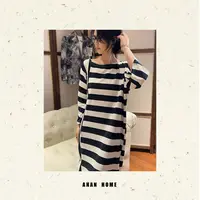 GU JIFEN｜条纹定律｜小众款法式T恤条纹连衣裙 90825