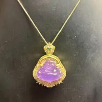 翡翠佛公吊坠项链