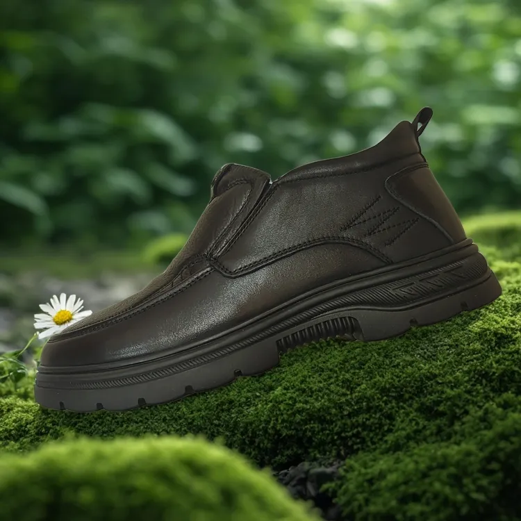 HGLt86601男士头层牛皮加毛皮鞋，皮子好，毛子好，底子好