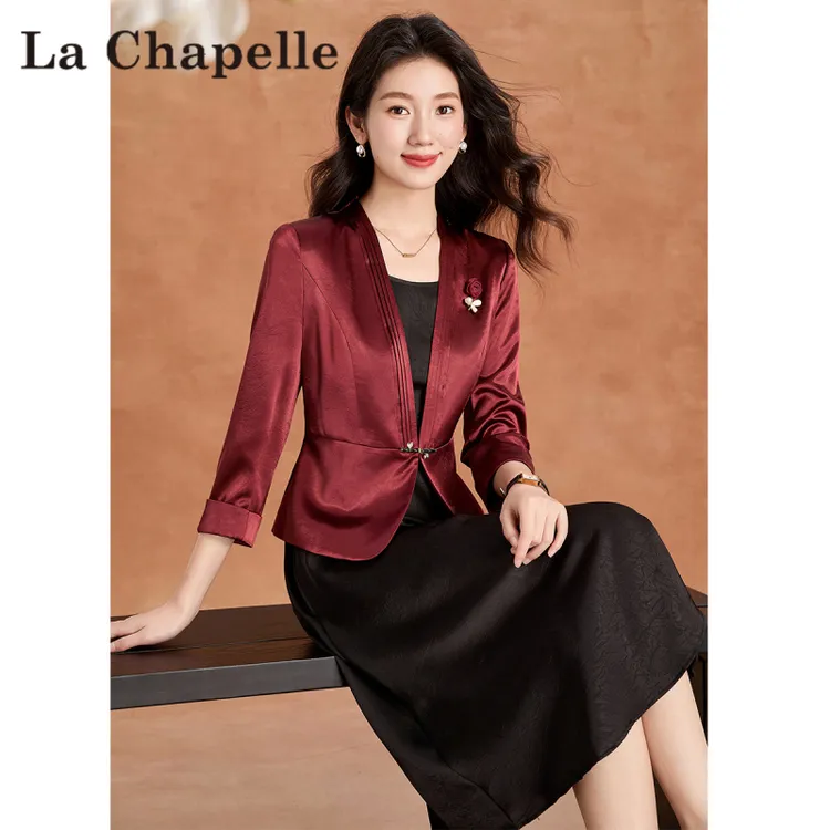 品牌喜婆婆妈妈结婚宴礼服连衣裙2025早秋新款平时可穿爆款两件套