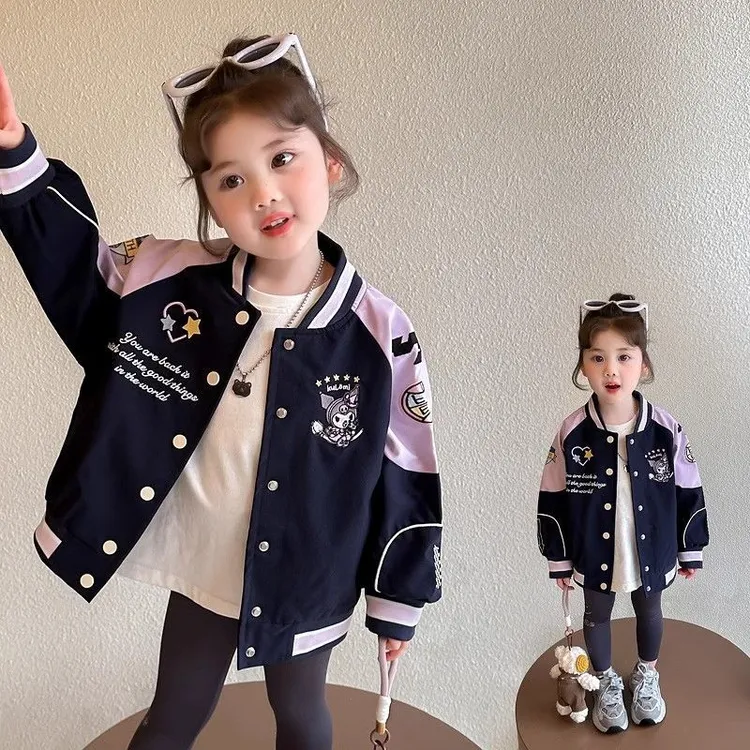 女童外套2025春秋季儿童活力棒球服韩版长袖夹克衫中小童运动开衫