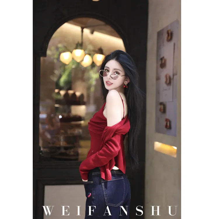 WEIFANSHU/魏凡舒【松弛格调】早秋新款元气减龄上衣&背心两件套