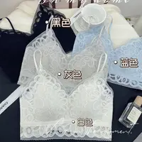 新款法式三角杯文胸蕾丝性感细带薄款背心女无钢圈内衣1621