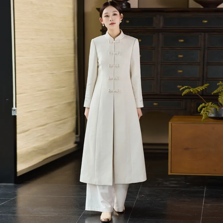 G084 新中式呢子上衣