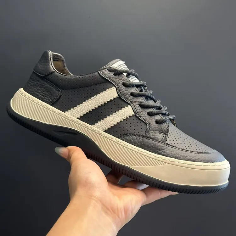 HENIDAISHU/赫尼袋鼠运动工装鞋真皮韩版运动休闲鞋低帮潮鞋1846