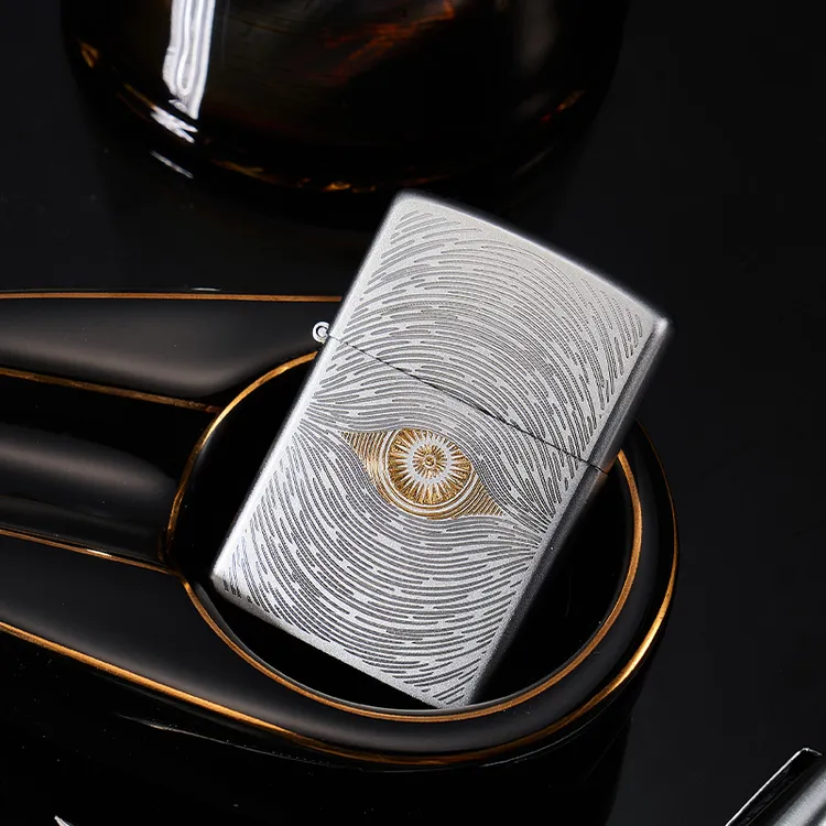 TSHOMX【秋水含睛】创意设计防风煤油打火机免费定制刻字送男生礼物