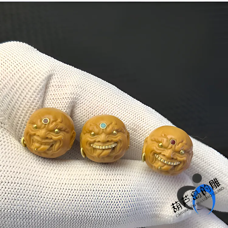 猴头核桃雕刻舔僧恶僧精选文玩手串单籽1.6左右尺寸