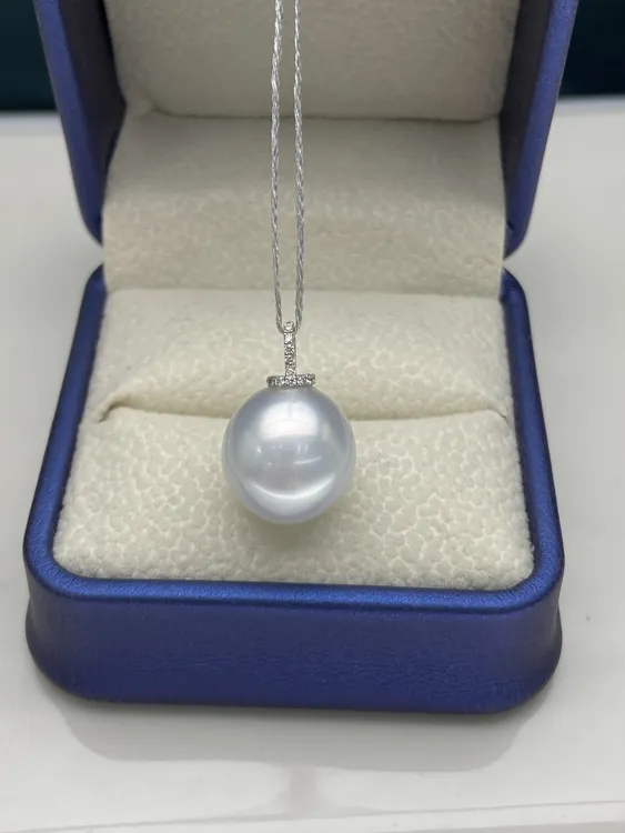 海水珍珠南洋澳白18K吊坠12-13mm强光时尚百搭