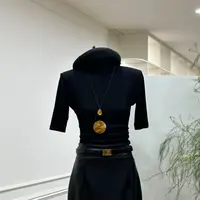 【简约魅力】韩系气质辣妹后背镂空上衣-8250