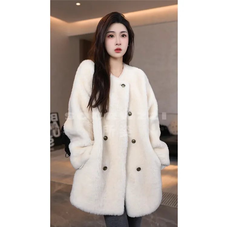 SOURWZZI/所姿100%羊毛冬季简约时尚休闲女士外套SZ-25713