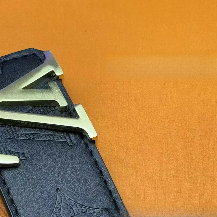 【多款】L男士皮带平滑扣字母腰带青年格子纹裤腰带潮流休闲商务