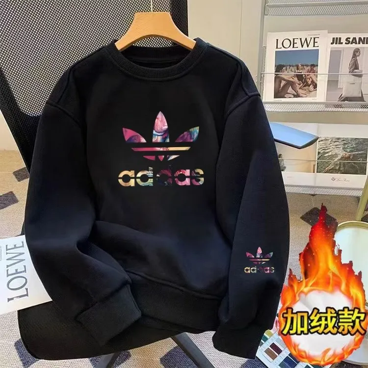 【三折专区】官方正版三叶草2025秋季新款卫衣男休闲宽松运动上衣女