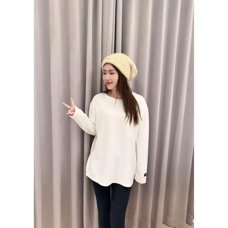 【简洁圆领T恤上衣】小允姐姐2025新款时尚高级T恤上衣（加绒）