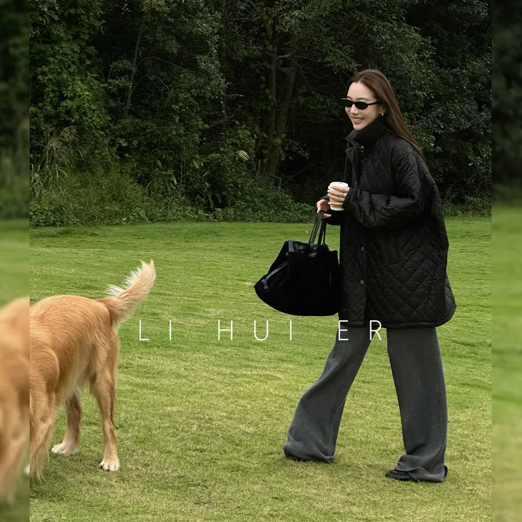 LiHuiEr李慧儿【卢克索往事】2025秋冬款厚款黑色长款棉服88024