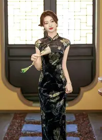 凌波仙子 日常气质文艺国风复古显瘦优雅长款旗袍