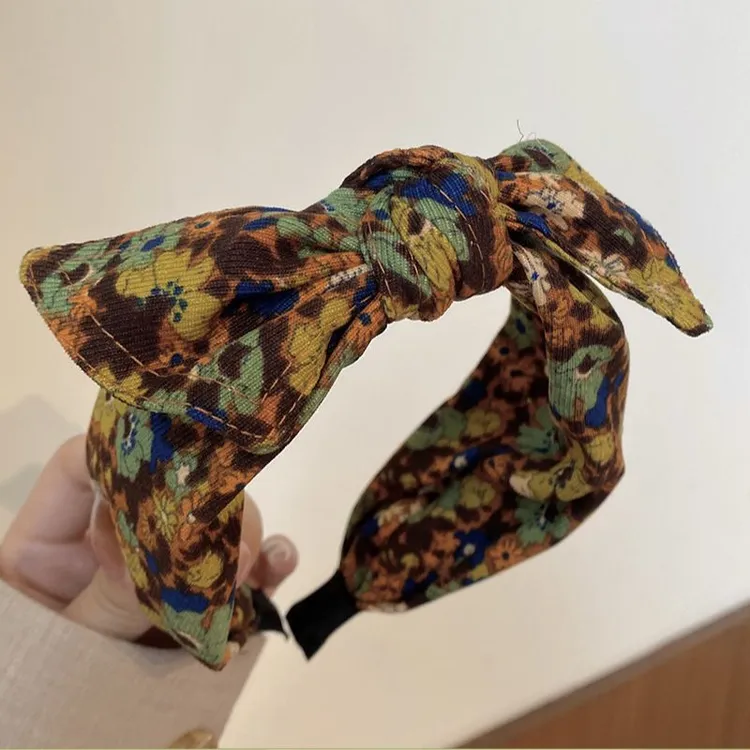 韩式碎花结头饰气质发卡发箍网红新款仙女宽边洗脸头箍