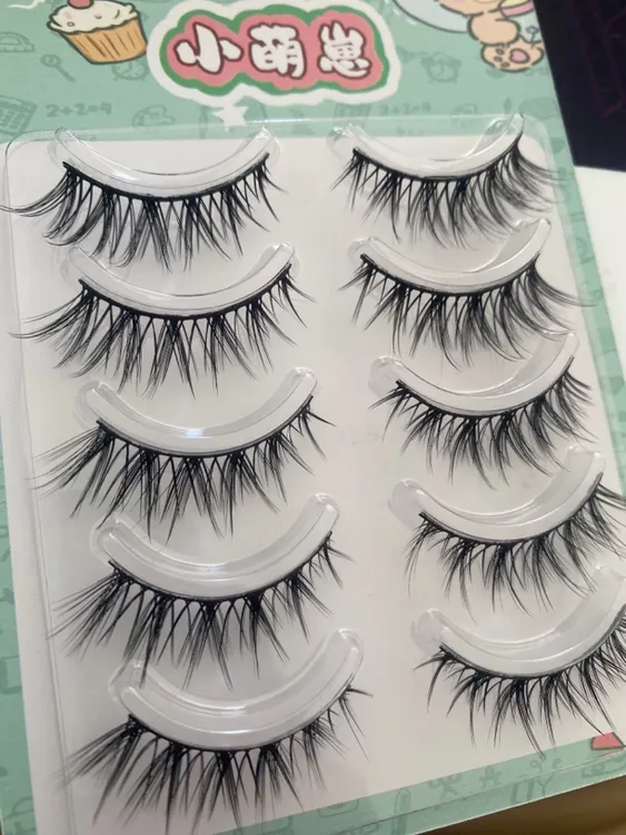 小萌崽亚裔古早女神睫整簇睫毛斜飞款欧美混血漫画款