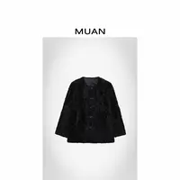 木岸MUAN：《暮光之城皮草》定制100小胡羊老钱外套上衣女D-TW-5523