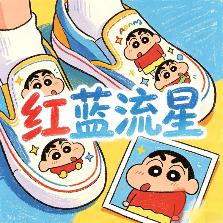 【流星】小新男女同款情侣鞋爆款2026新款涂鸦设计小众板鞋