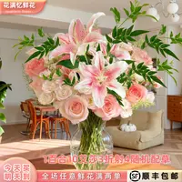 新品首发钜惠抢-次日达 -【粉彩朝颜】粉色鲜花鲜切花家居用花两单升级顺丰包邮三单送随机花瓶今天拍明天到cc