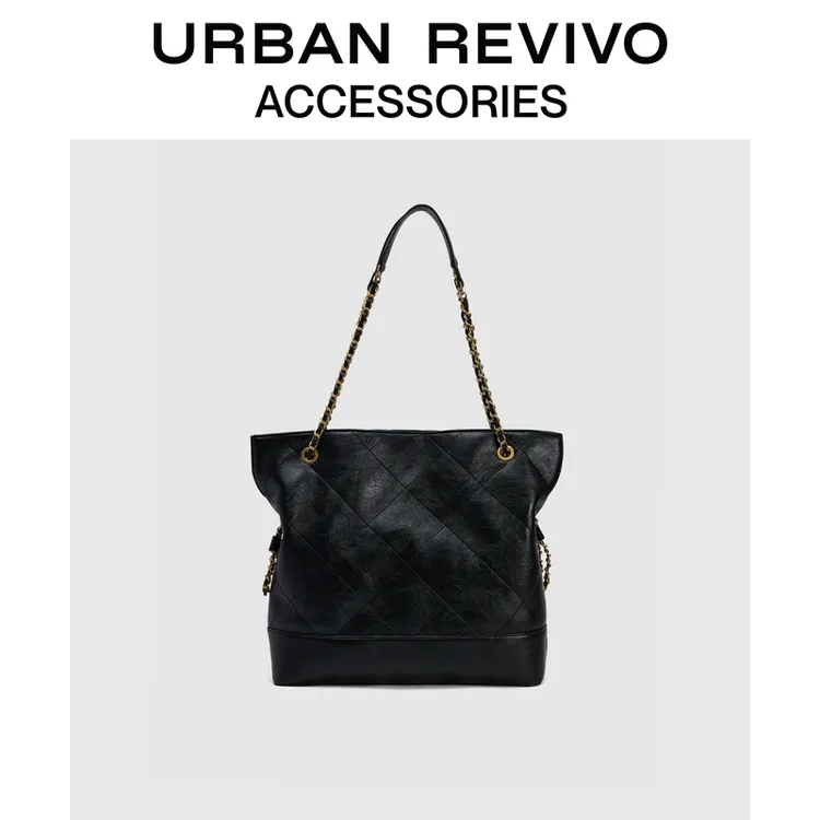 URBAN REVIVO2025冬季新款女小香单肩斜挎包UAWB50220+