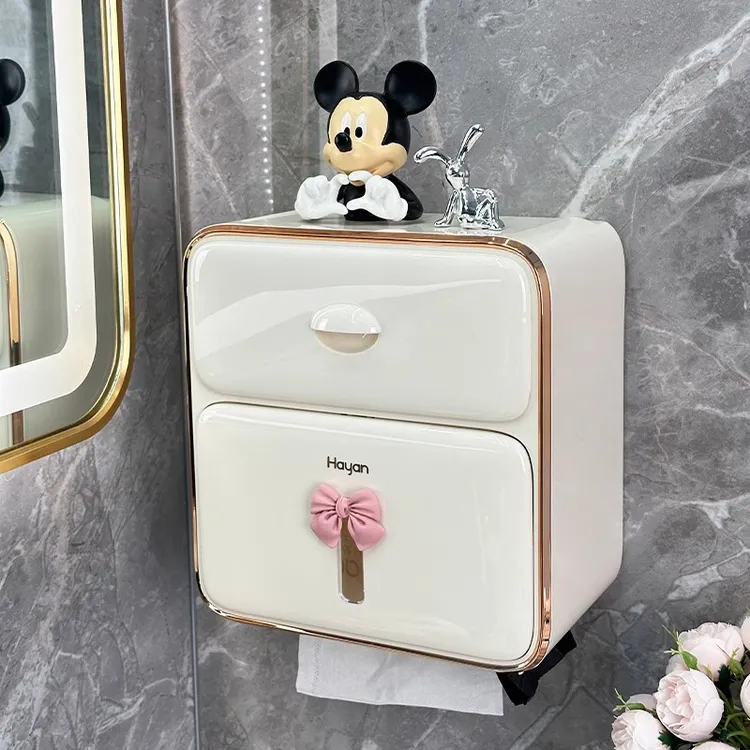 卫生间纸巾盒厕所免打孔卷纸架卷纸盒卫生纸盒厕纸盒抽纸盒壁挂式