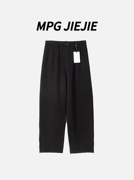 MPG JIEJIE【直腿裤】大码舒适垂感透气高腰弹力加绒直筒裤休闲百搭