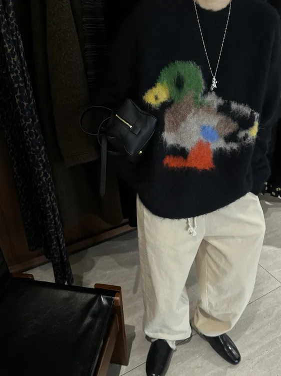 【彩色小鸭子】羊驼羊毛彩色小鸭子圆领毛衣  J25MY863