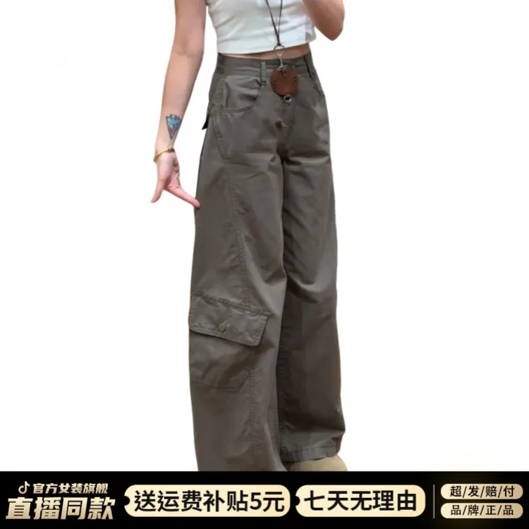 今年流行爆款直筒休闲裤秋季小个子巨好看工装阔腿裤子女2025新款