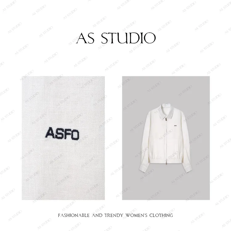 【AS小干部】25新经典老钱风刺绣清爽百搭夹克外套AS25CSY4043