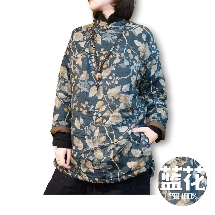 【纯苎麻奶奶款棉服】纯苎麻奶奶款加厚棉服656