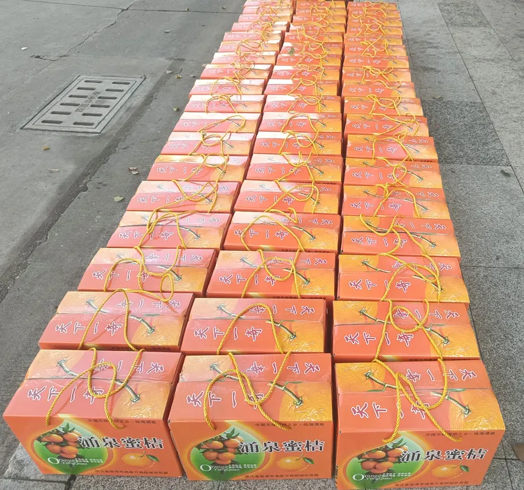 正宗临海涌泉蜜桔，无核化渣，皮薄肉厚多汁，礼盒装10斤左右一箱