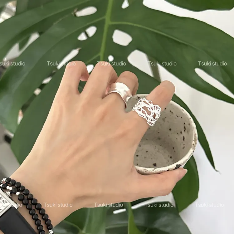 铜合金戒指 东大门小众设计款戒指韩系复古简约时尚指环