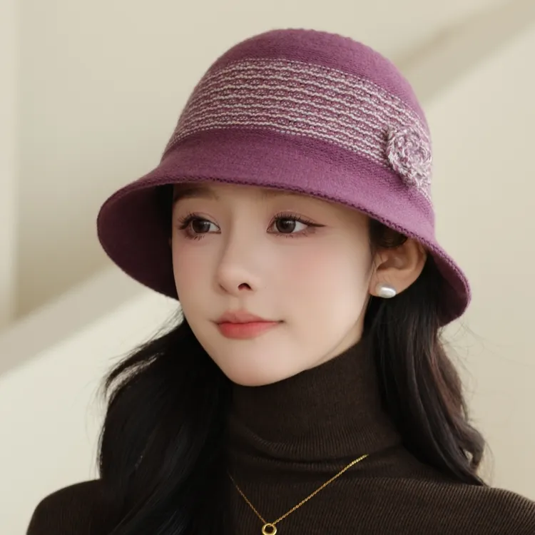 中老年人冬季妈妈帽子礼帽秋奶奶防寒渔夫帽老太太保暖洋气盆帽子