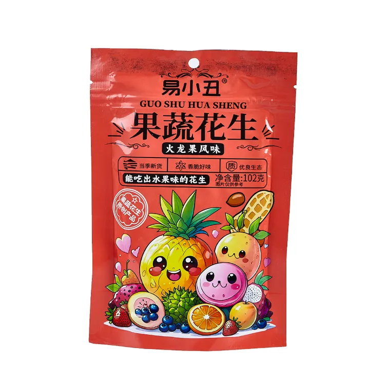 火龙果味果蔬花生小吃休闲零食102克/袋