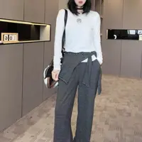 【克罗三件】上衣+条纹裤（套装  带披肩 长130 宽27）.