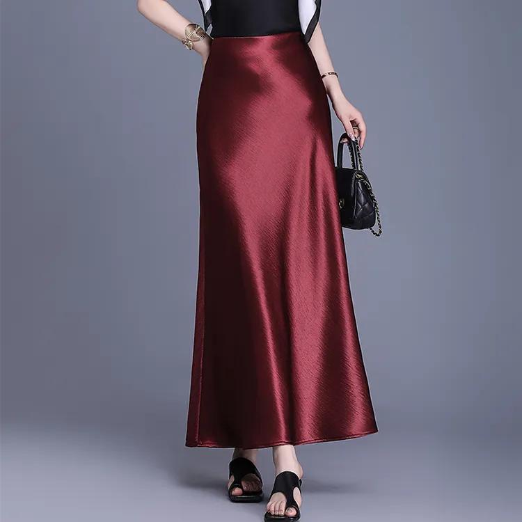 A字高腰显瘦半身裙2025春季新款高级感气质中长款半身裙子