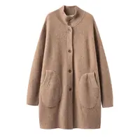 重磅空气层加密大衣女小个子外套R240087