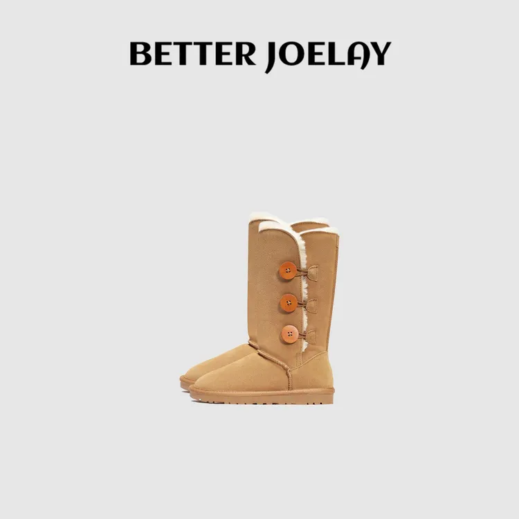 BETTER JOELAY-【暖扣长靴】休闲设计感秋冬时尚毛鞋百搭舒适Z6833
