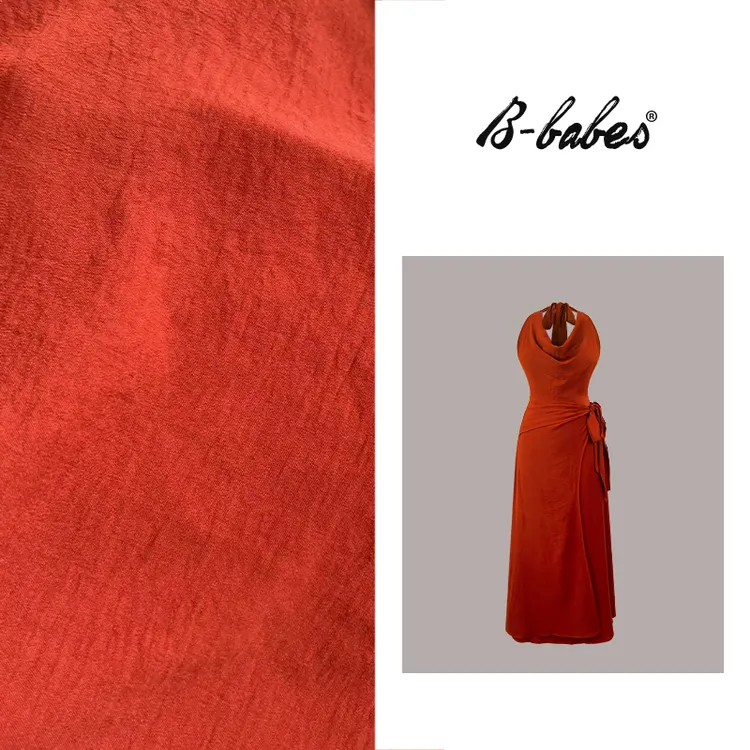 B-babes【朱砂点唇】法式荡领连衣裙纯欲气质修身显瘦收腰绝美长裙