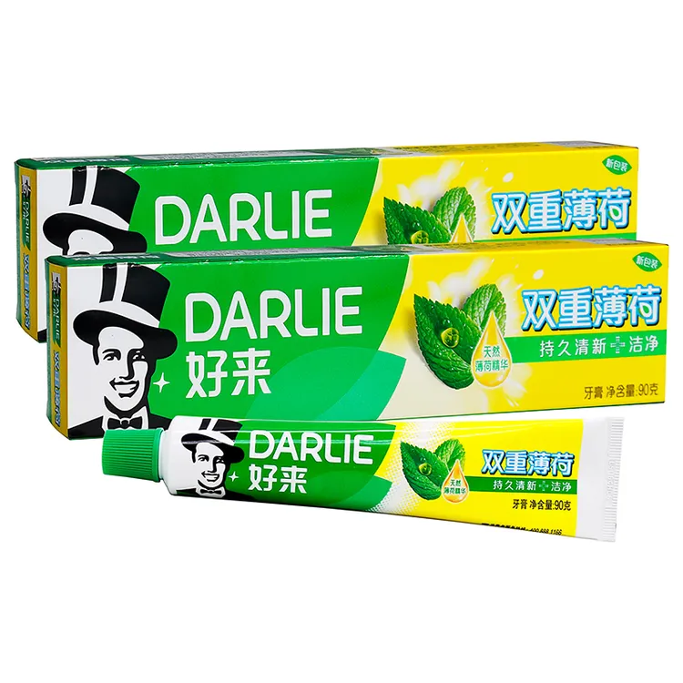 好来双重薄荷牙膏90克植物草本精华成人男女士刷牙漱口用牙膏